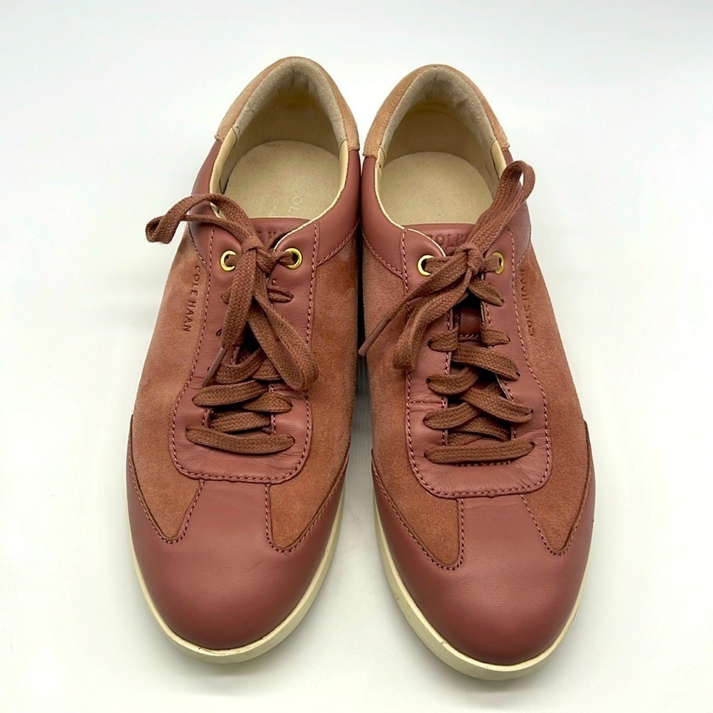 Cole Haan - Burlwood Grand Crosscourt Turf Suede Leather Sneakers Size 8 - Picture 1 of 16